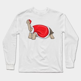 Turtle Christmas Santa hat Long Sleeve T-Shirt